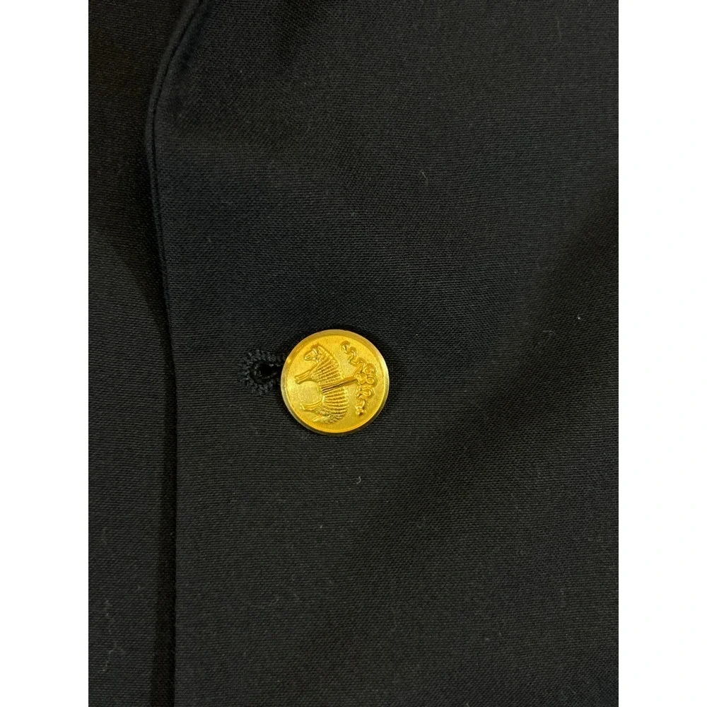 Brooks Brothers Brooksease Navy Wool Loro Piana Blazer Gold Buttons Mens 42R